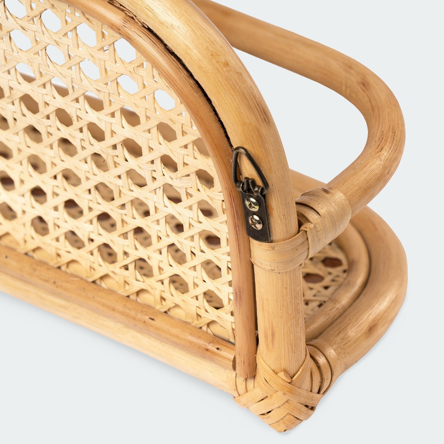 Curved Rattan Wall Shelf - Single Tier