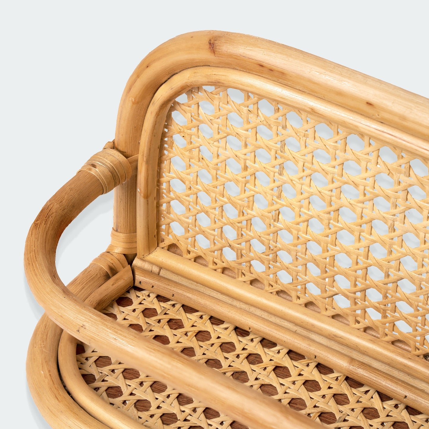 Curved Rattan Wall Shelf - Single Tier